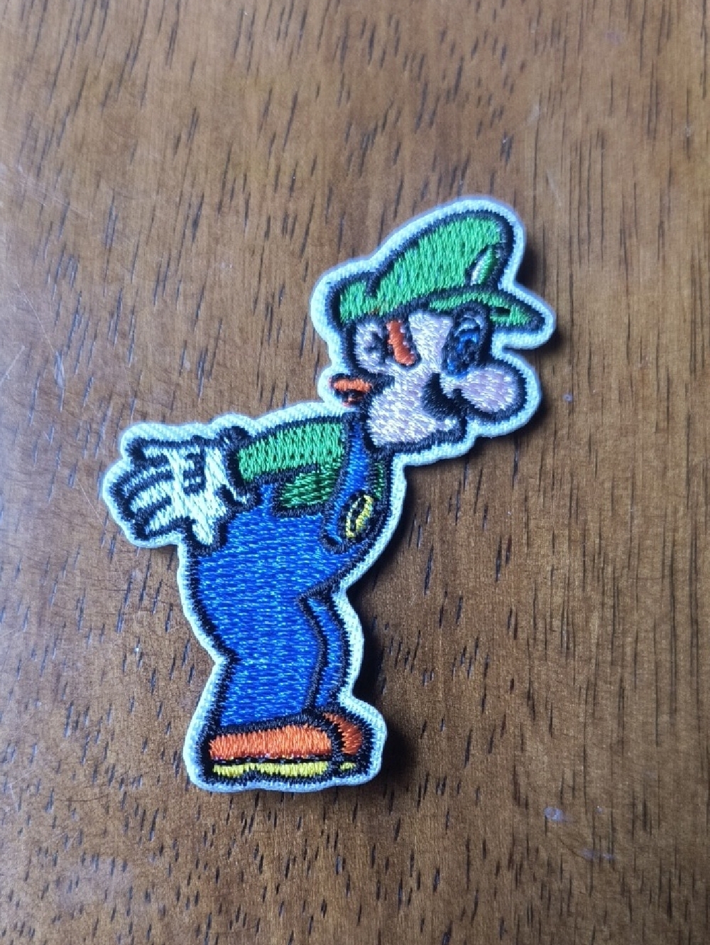 Nintendo Luigi Embroidered Patch in Green, Blue, Orange, White